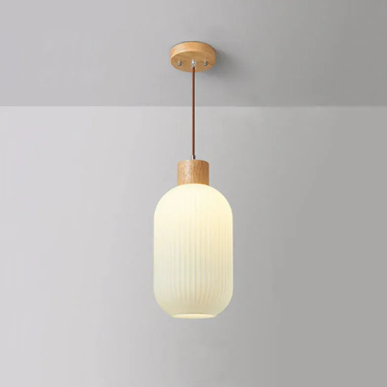 White Bedside Pendant Light For Bedroom Ozawa Wood