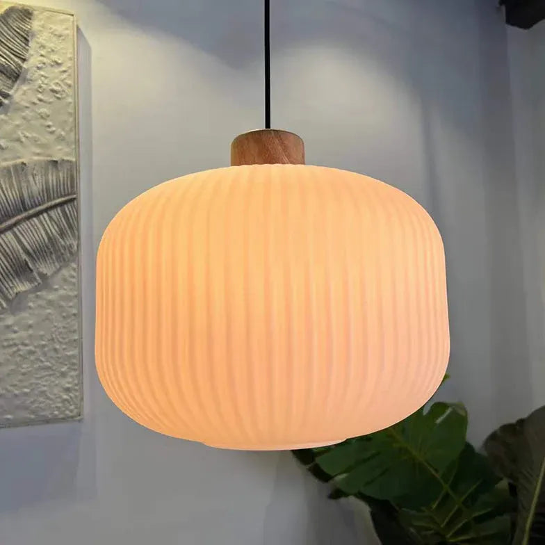 White Bedside Pendant Light For Bedroom Ozawa Wood