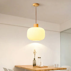 White Bedside Pendant Light For Bedroom Ozawa Wood