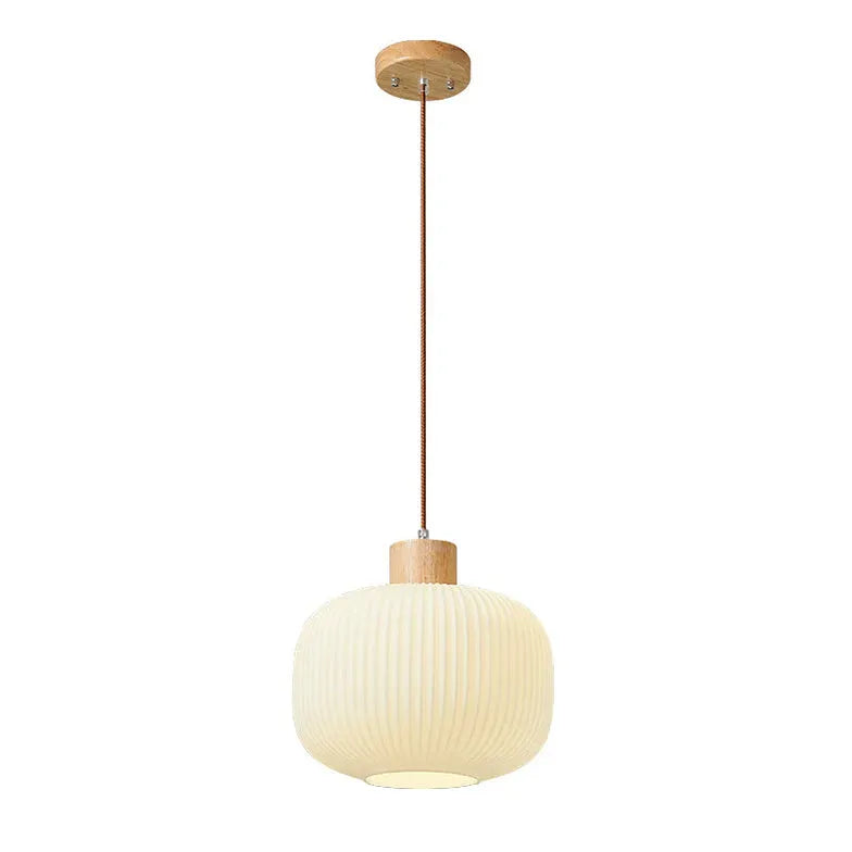 White Bedside Pendant Light For Bedroom Ozawa Wood