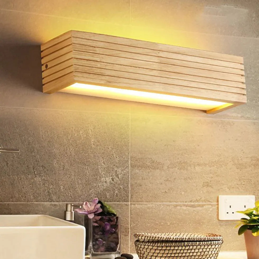 Mirror Light For Bathroom Ozawa Wood Led Ip44