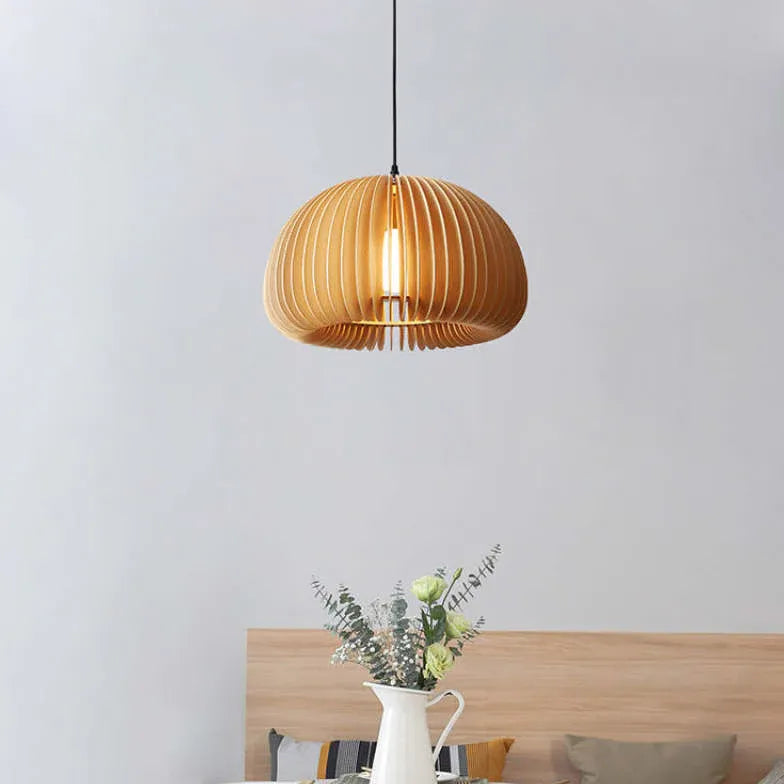 Light Single Pendant For Living Room Ozawa Metal & Wood Led Ip20