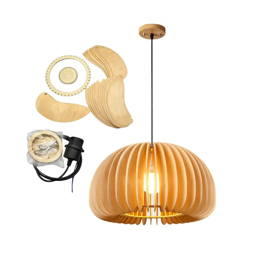 Light Single Pendant For Living Room Ozawa Metal & Wood Led Ip20