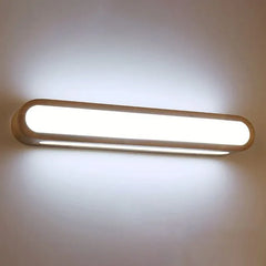 Mirror Light For Bedroom Rectangular Ozawa Wood Led Ip20 Warm White