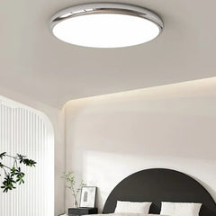 White Flush Light For Bedroom Circle Ozawa Acrylic Ip20 Dimmable Led