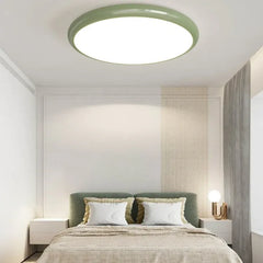 White Flush Light For Bedroom Circle Ozawa Acrylic Ip20 Dimmable Led