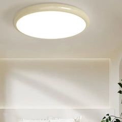 White Flush Light For Bedroom Circle Ozawa Acrylic Ip20 Dimmable Led