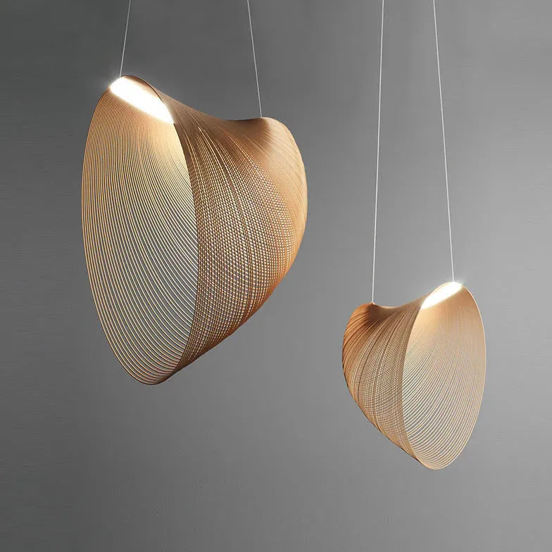 Statement Pendant Light For Living Room Ozawa Wood Warm White Ip20 Led