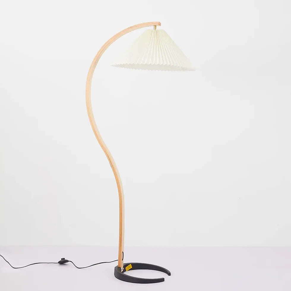 Floor Lamp For Bedroom Ozawa Metal & Fabric Ip20 Plug Warm White