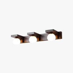 Brown Multi Arm Wall Light For Bathroom Ozawa Wood Bi-pin