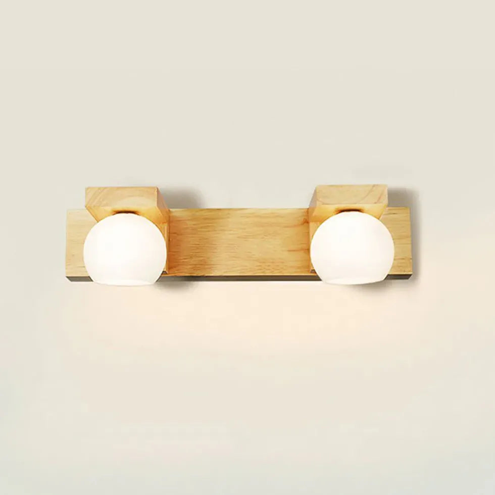 Multi Arm Wall Light For Bathroom Ozawa Wood Ip44 Led