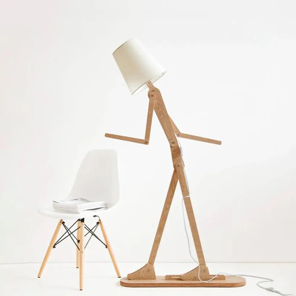 Floor Lamp For Study Room Ozawa Metal&wood Plug Led