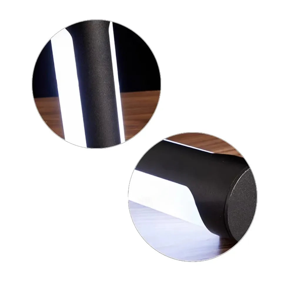 Black Post & Bollard Light Linear Pena Metal & Acrylic Outdoor Warm White Ip65 Led