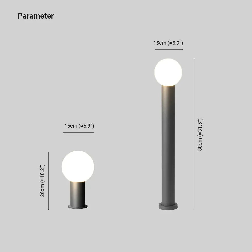 Black Post & Bollard Light Pena Metal Led Warm White Outdoor Ip65