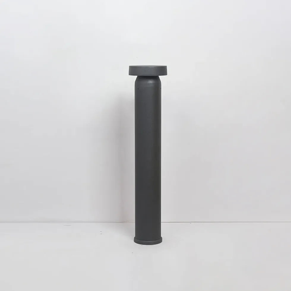 Black Post & Bollard Light Cylinder Pena Metal & Acrylic Ip65 Outdoor