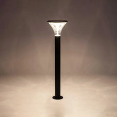 Black Solar Light Cylinder Pena Metal Led