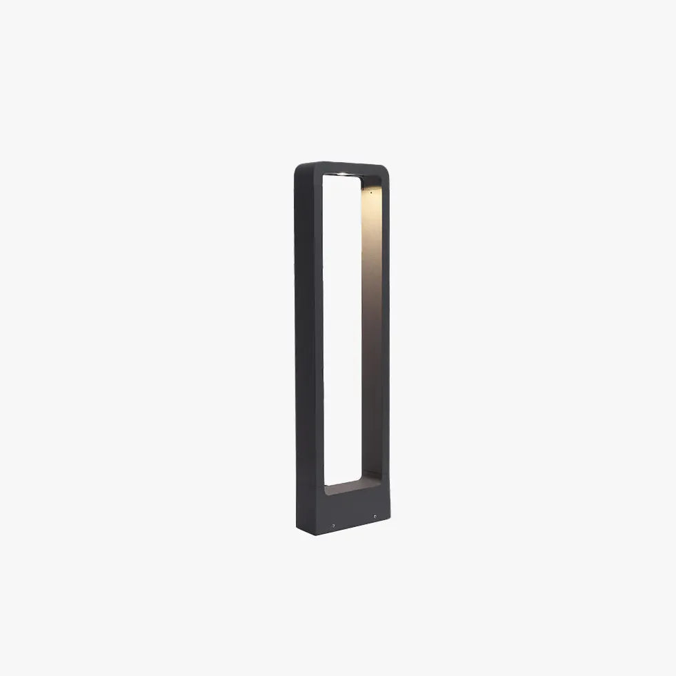 Black Post & Bollard Light Pena Metal & Acrylic Led Warm White Outdoor