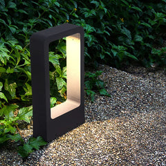 Black Post & Bollard Light Pena Metal & Acrylic Led Warm White Outdoor