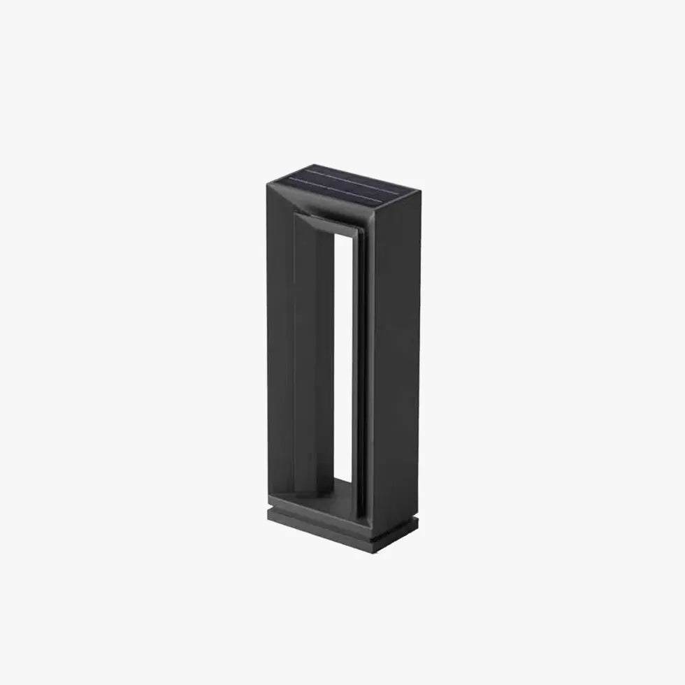 Black Solar Light Rectangular Pena Metal & Acrylic Outdoor Warm White Ip65