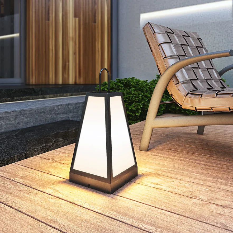 Black Outdoor Floor Lamp Pena Metal & Resin Ip65