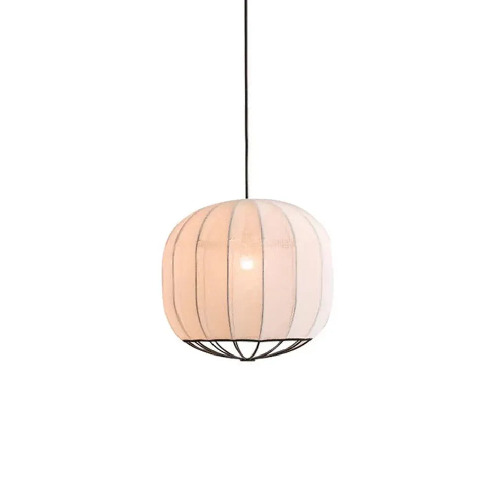 Light Single Pendant For Bedroom Renee Metal & Fabric