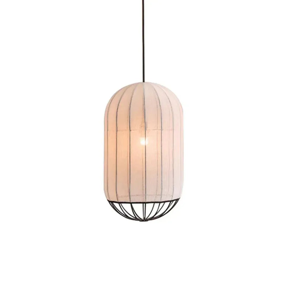 Light Single Pendant For Bedroom Renee Metal & Fabric