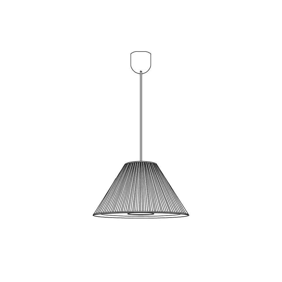 Light Single Pendant For Bedroom Renee Metal & Fabric Led