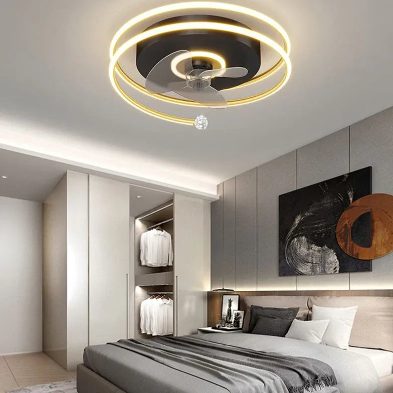 Ceiling Fan With Light For Bedroom Quinn Metal Ip20 Led