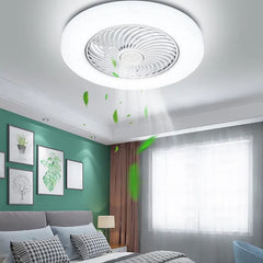 Ceiling Fan With Light For Kitchen Quinn Acrylic Led Ip20 Dimmable