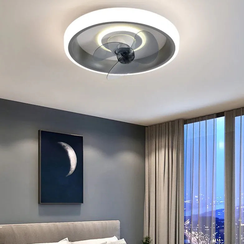 Ceiling Fan With Light For Bedroom Quinn Metal Led Dimmable