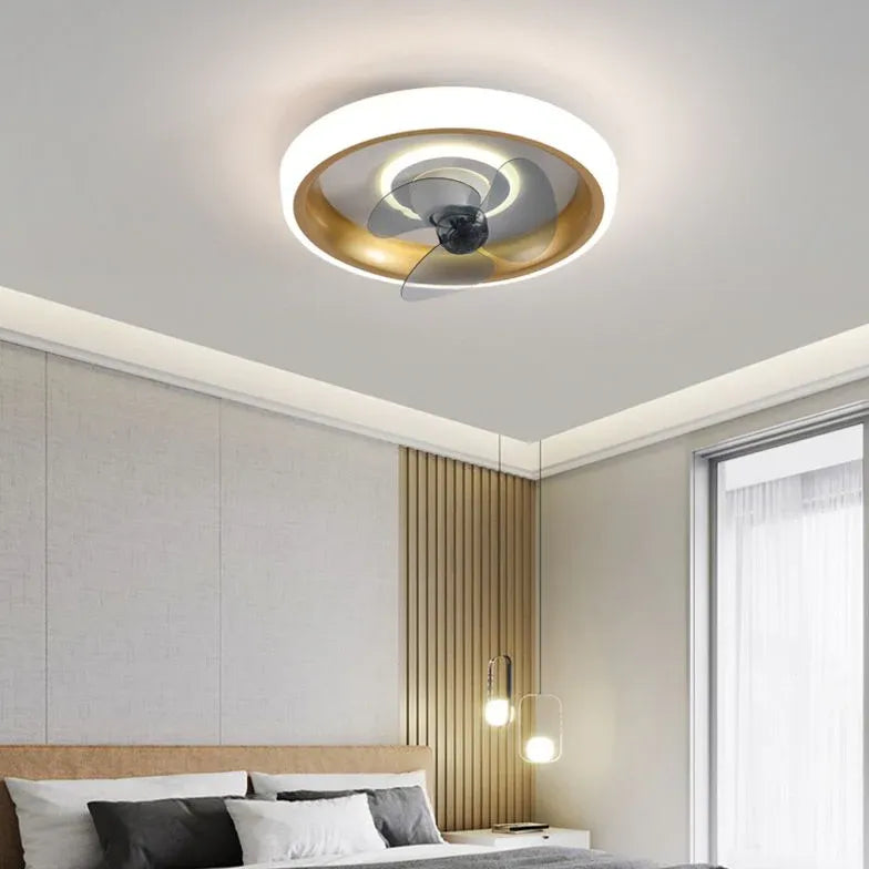 Ceiling Fan With Light For Bedroom Quinn Metal Led Dimmable