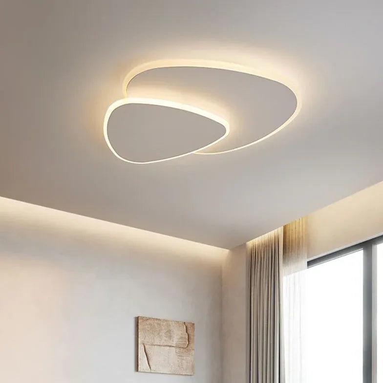 White Low Ceiling Light For Bedroom Quinn Metal & Acrylic Warm White