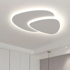 White Low Ceiling Light For Bedroom Quinn Metal & Acrylic Warm White