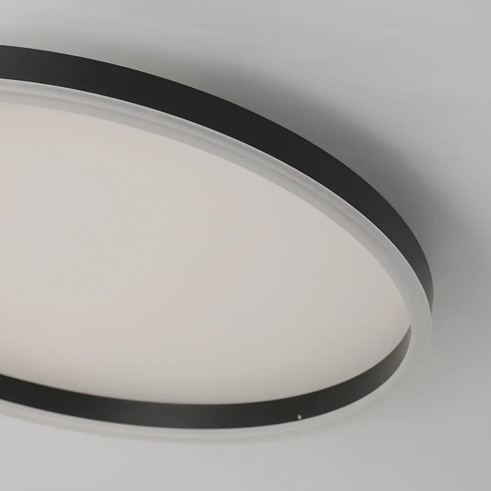 Black Low Ceiling Light For Bedroom Quinn Metal & Acrylic Led