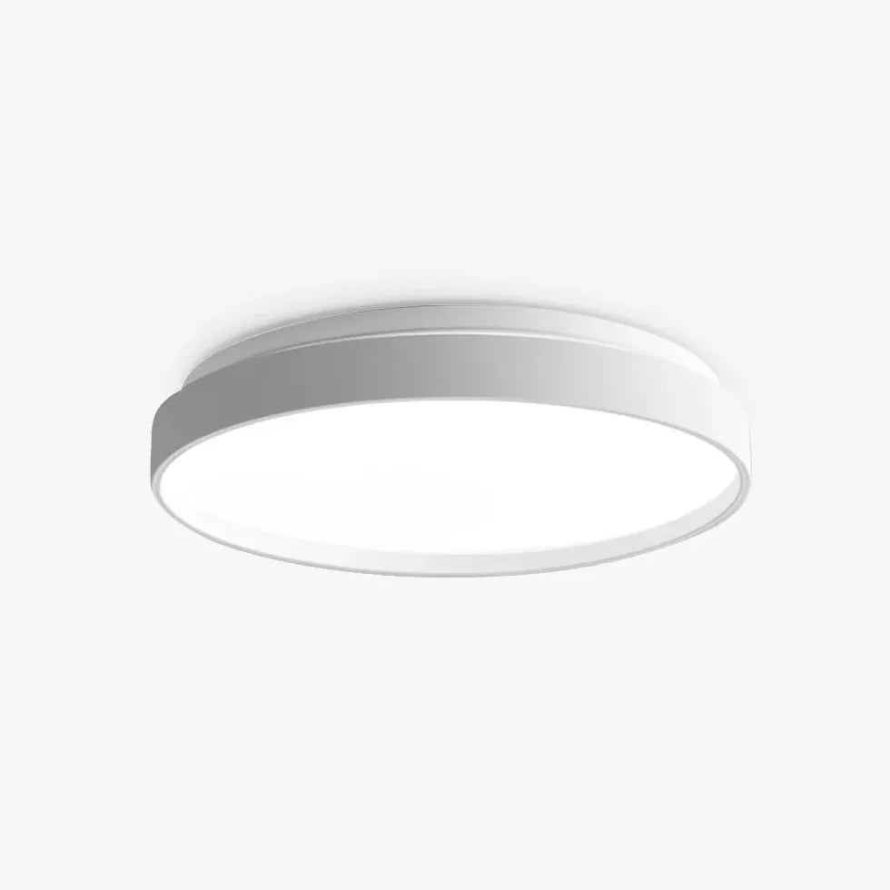 White Flush Light For Bedroom Round Quinn Metal & Acrylic Ip20 Led