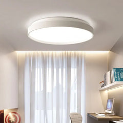 White Flush Light For Bedroom Round Quinn Metal & Acrylic Ip20 Led