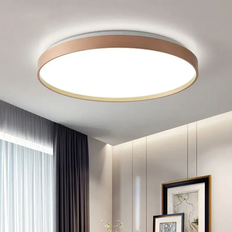 White Flush Light For Bedroom Round Quinn Metal & Acrylic Ip20 Led