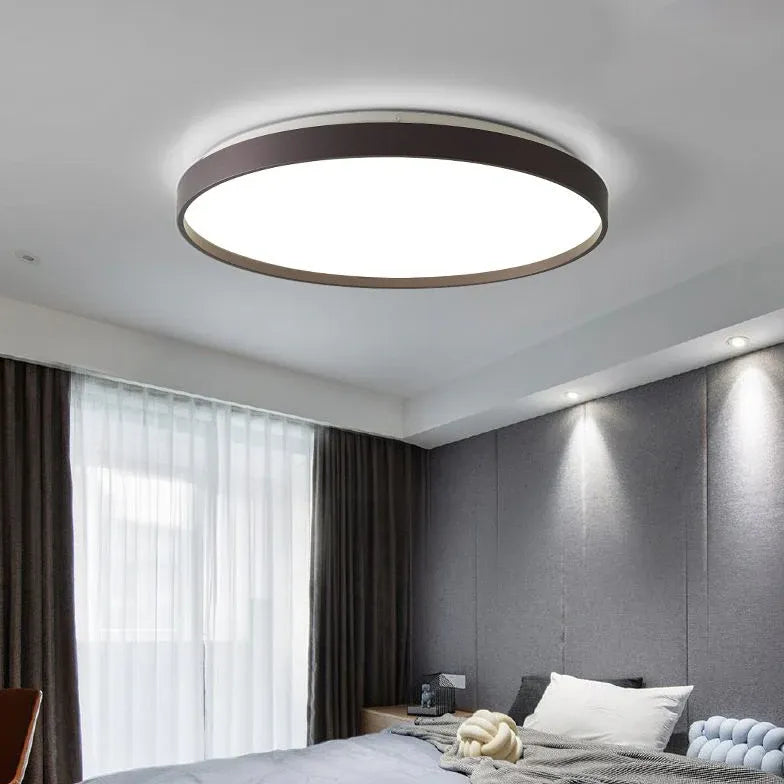 White Flush Light For Bedroom Round Quinn Metal & Acrylic Ip20 Led