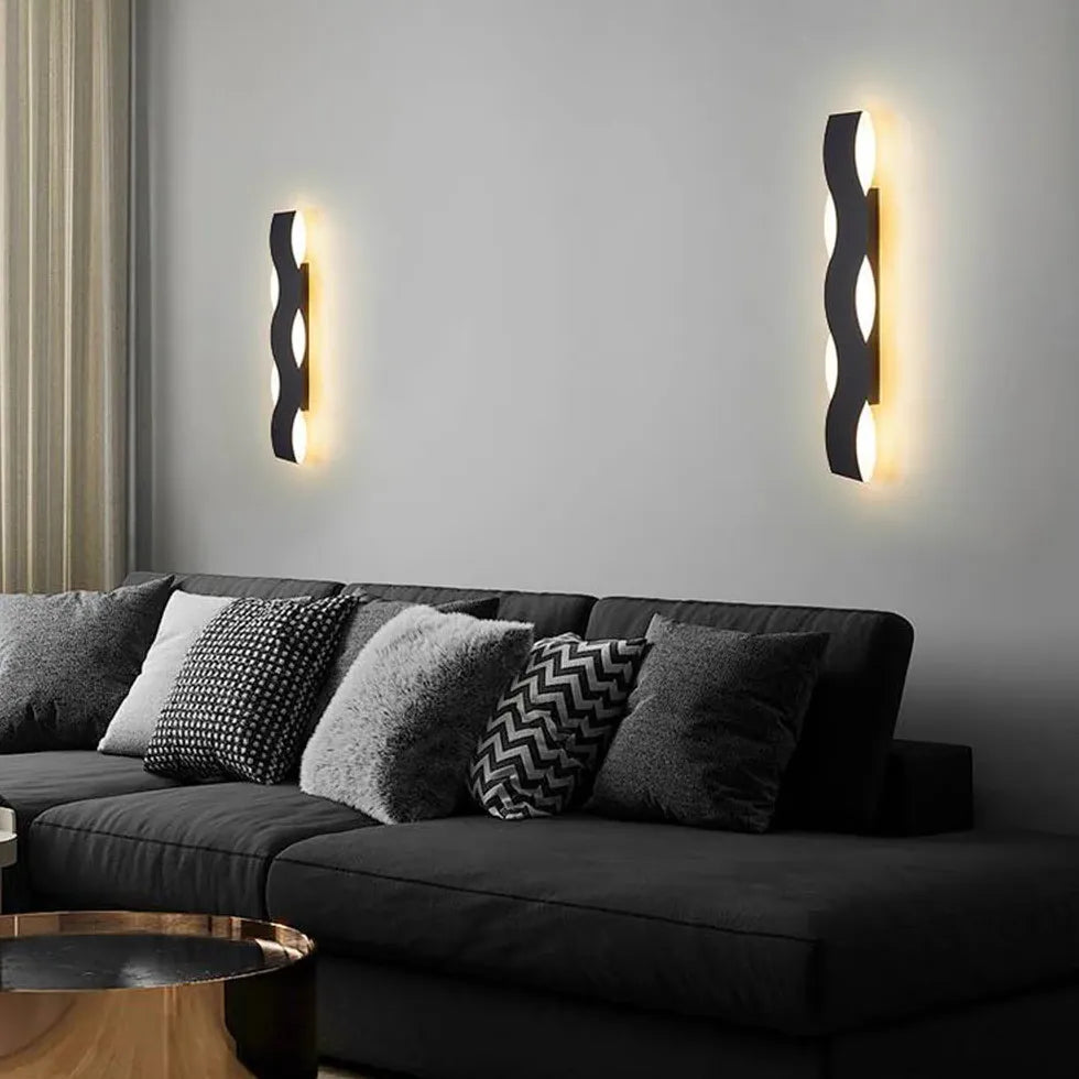 Black Flush Wall Light For Bedroom Quinn Metal Warm White Ip20