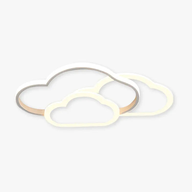 White Cloud Shape Flush Light Acrylic