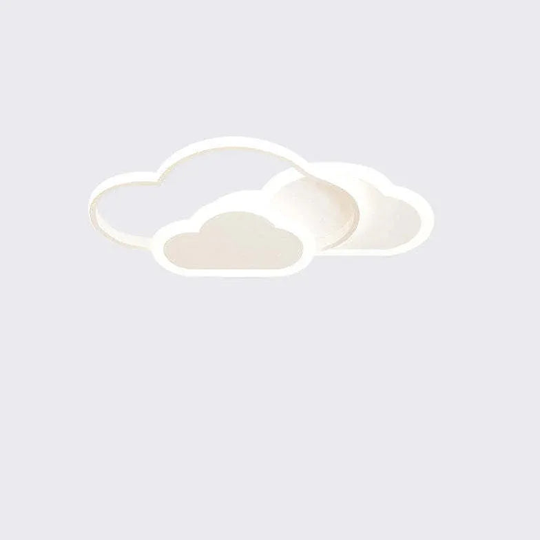 White Cloud Shape Flush Light Acrylic