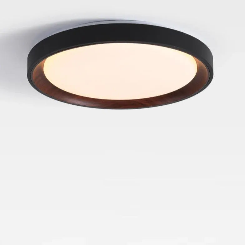 White Low Ceiling Light For Bathroom Quinn Wood Dimmable Ip20 Led