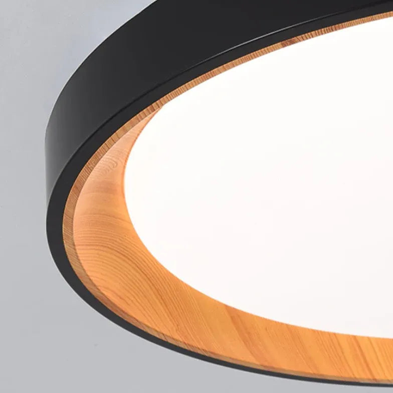 White Low Ceiling Light For Bathroom Quinn Wood Dimmable Ip20 Led