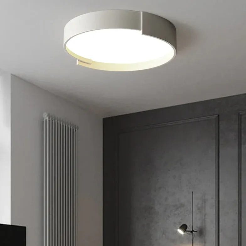 Flush Light For Bedroom Round Macaron Metal & Acrylic