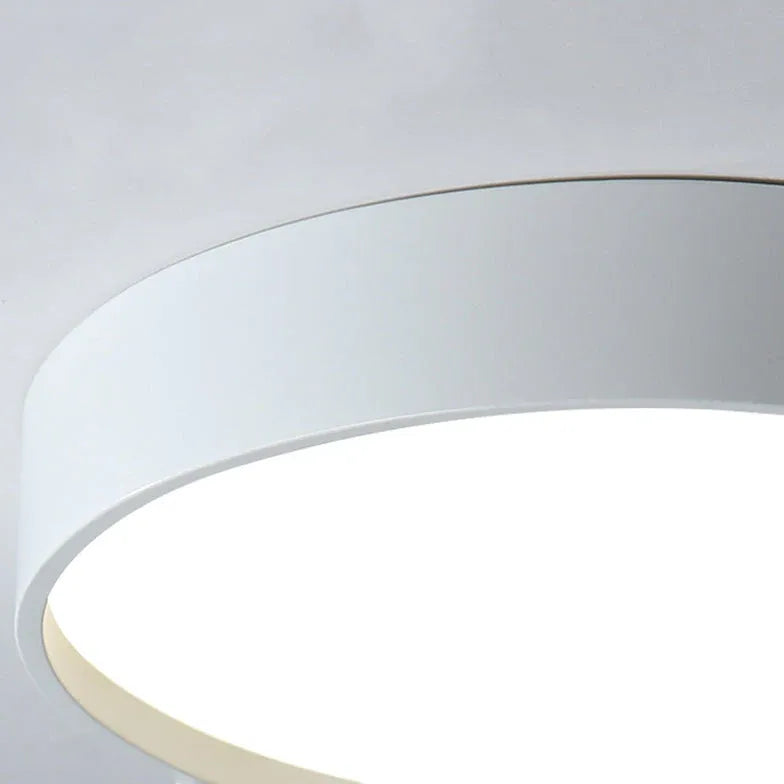 Flush Light For Bedroom Round Macaron Metal & Acrylic