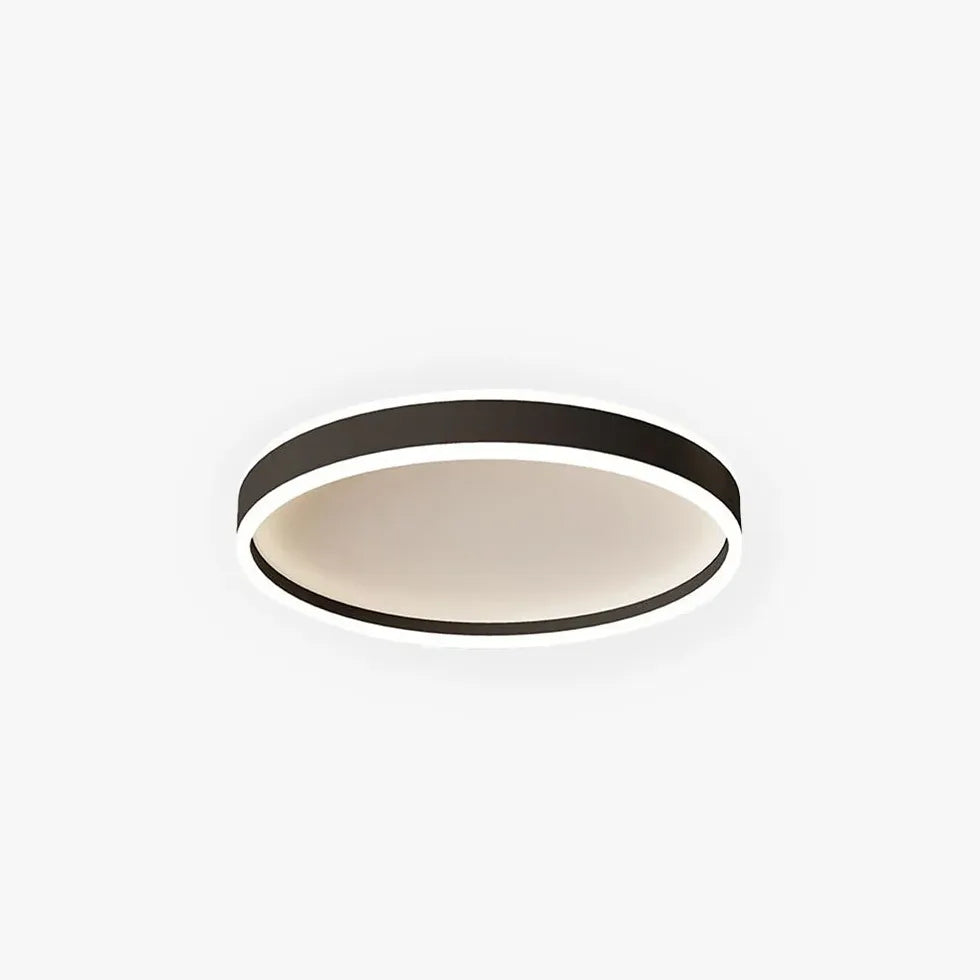 Black Low Ceiling Light For Bedroom Round Quinn Metal Ip20