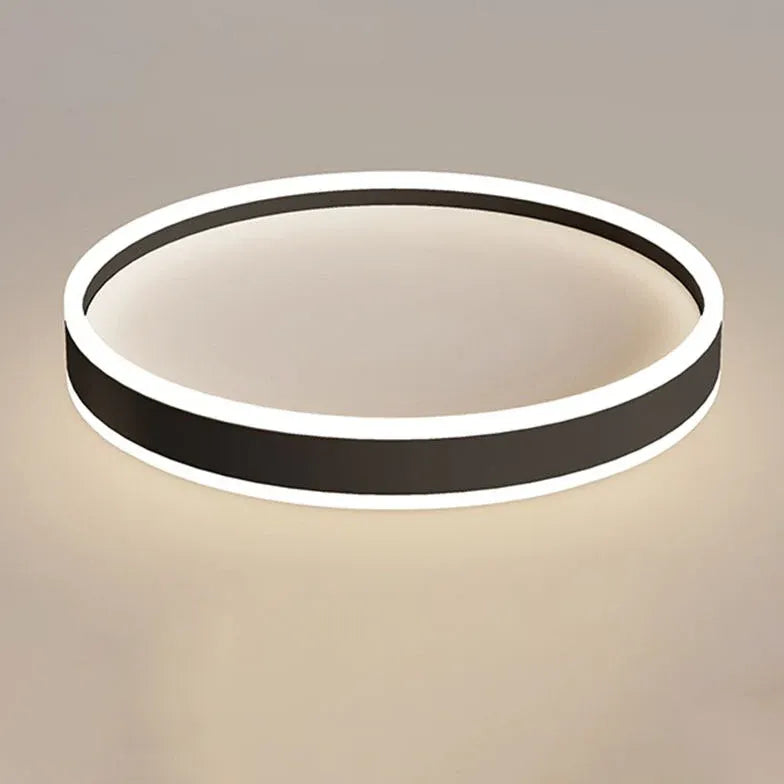 Black Low Ceiling Light For Bedroom Round Quinn Metal Ip20