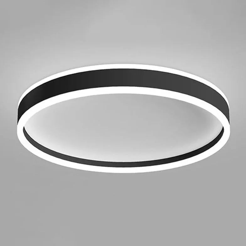 Black Low Ceiling Light For Bedroom Round Quinn Metal Ip20