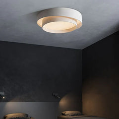 White Low Ceiling Light For Bedroom Quinn Metal