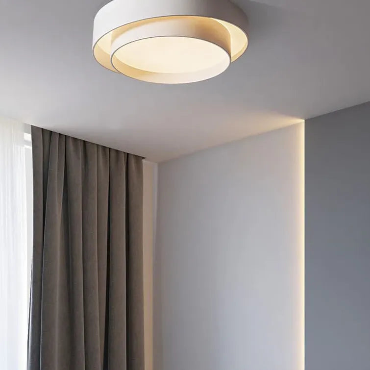 White Low Ceiling Light For Bedroom Quinn Metal